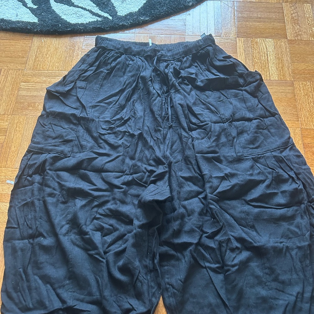 Free People Charcoal Drawstring Pants